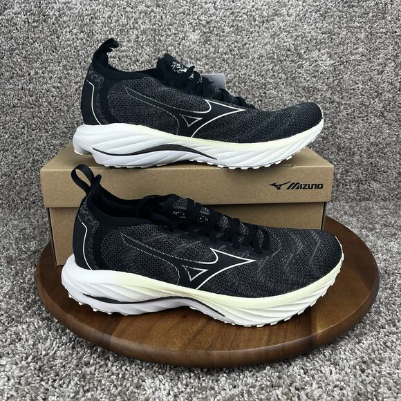 Mizuno Wave Neo Wind Womens Size 11.5 Running Shoes Undyed Black Starlight NEW - Picture 1 of 11